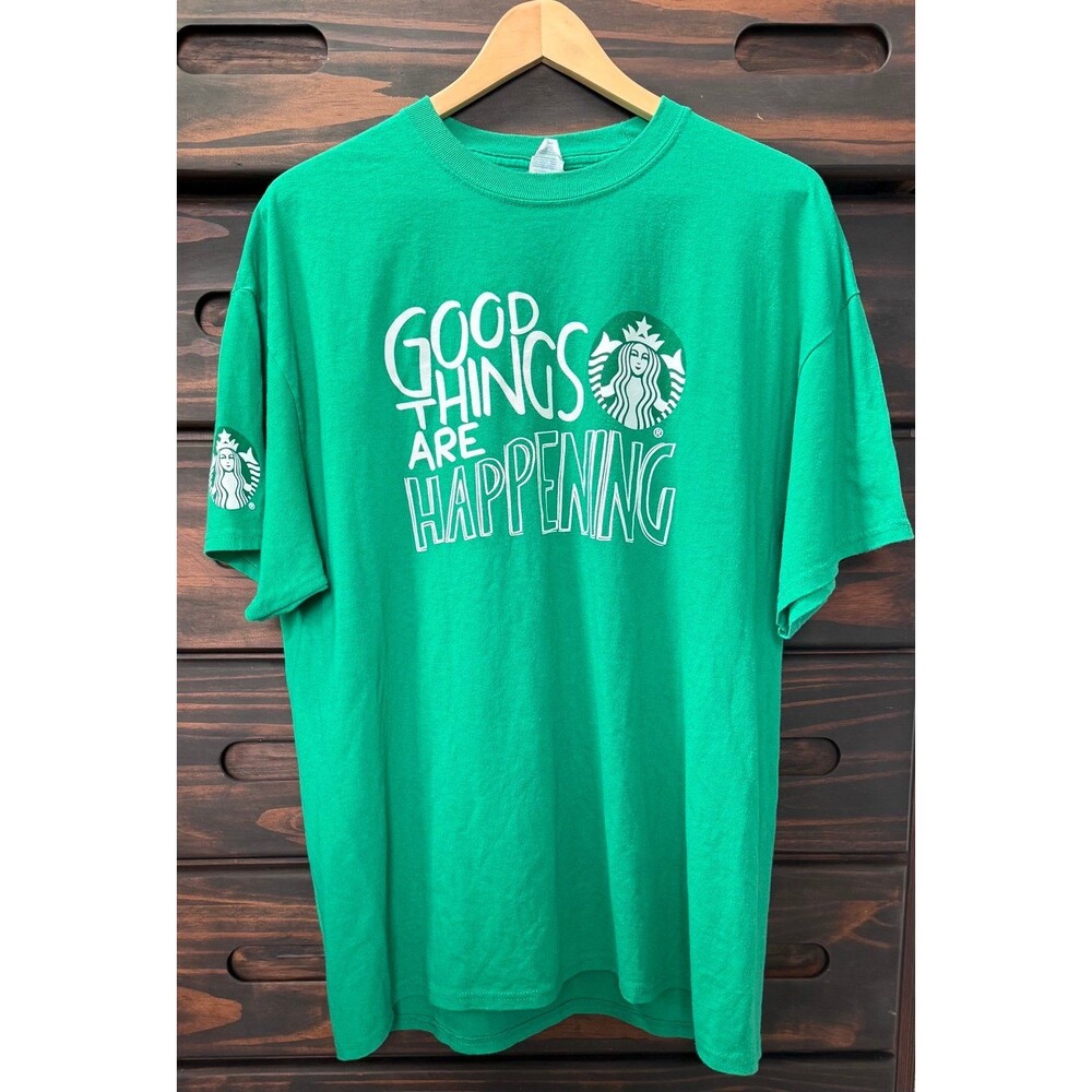Starbucks Good Things Are Happening Earth Day Employee T-Shirt - Size XL
